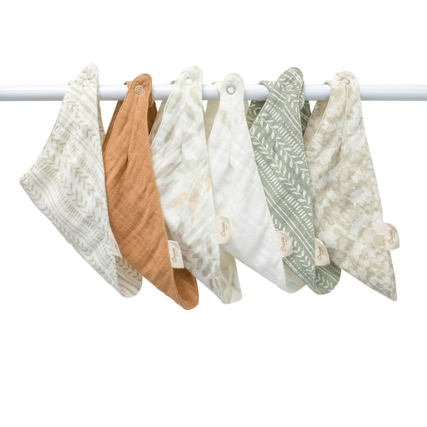 Willow Leaf Cotton Bandana Baby Bib (3 Pack)