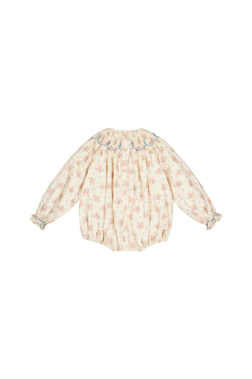 AGATHE FLORAL SMOCKED ROMPER