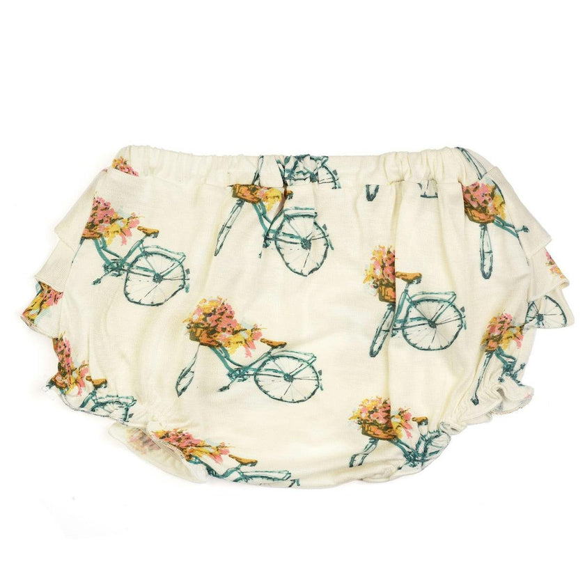 Floral Bicycle Bamboo Ruffle Bloomer