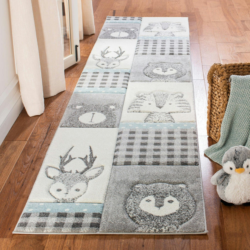 Carousel Kids Leo Rug, Grey
