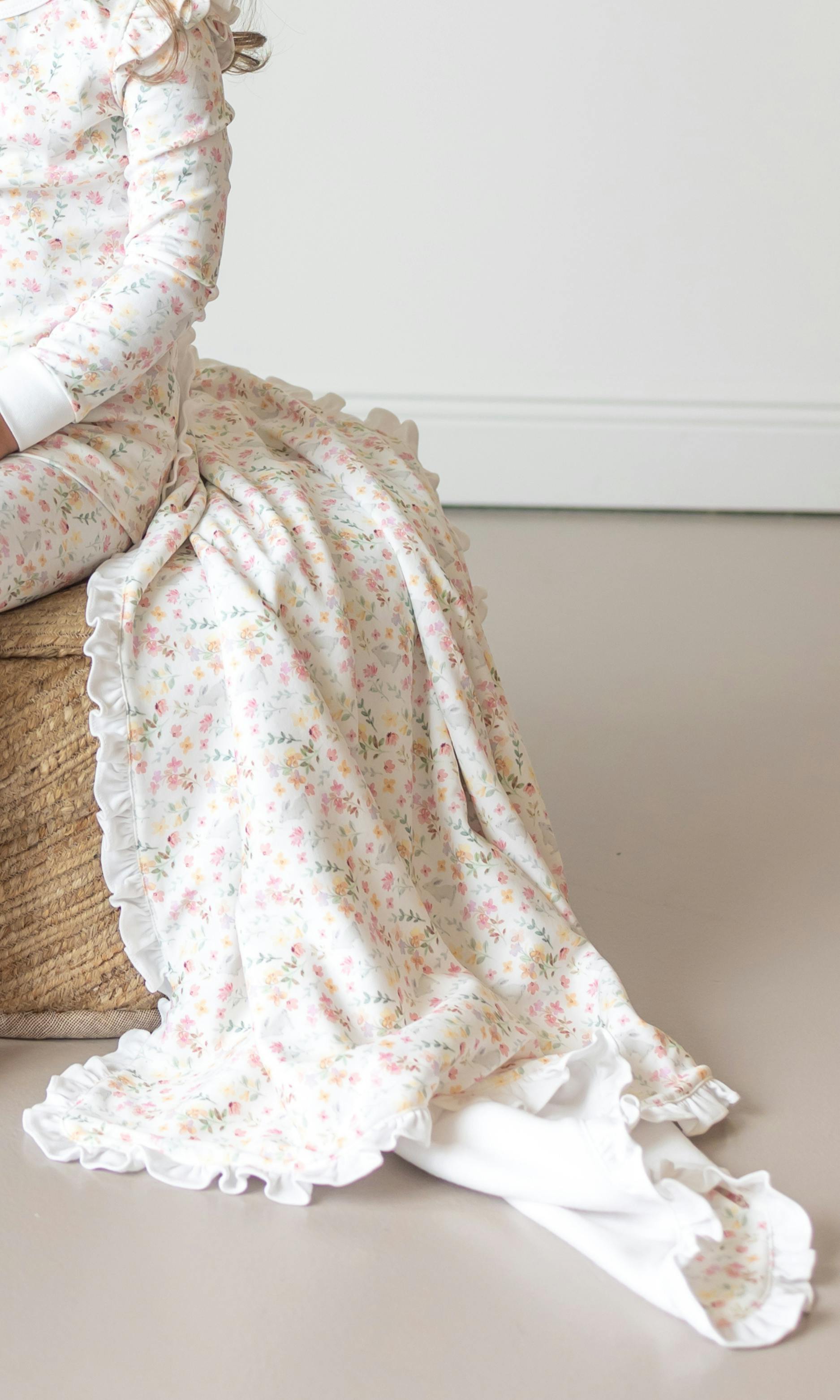 Winter Flowers Pima Cotton Baby Blanket