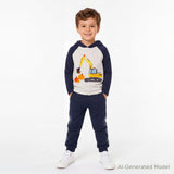 Hooded Raglan Graphic Tee | Pumpkin Excavator