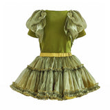 Green Gold Valora Ruffle Skirt Set