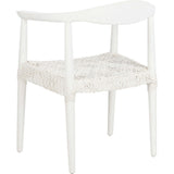 Juneau Leather Woven Accent Chair
