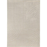 Mechanical Weave Embossed Velvet Rectangular Rug, Grey