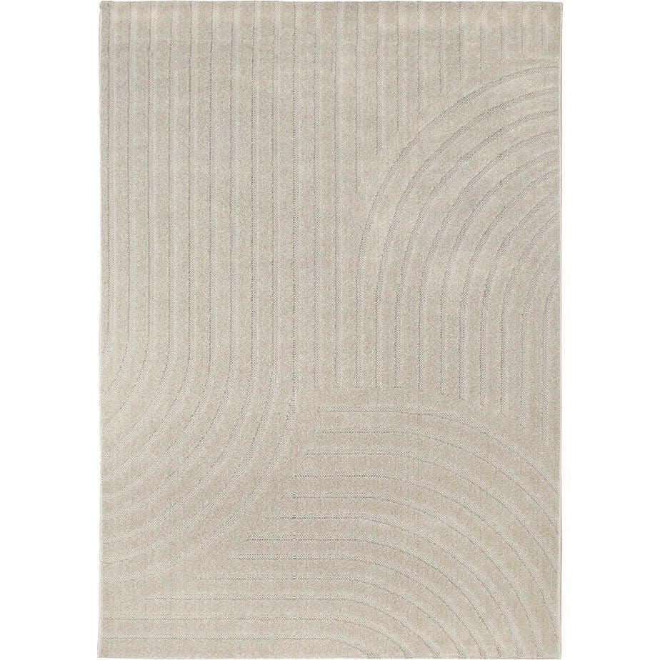 Mechanical Weave Embossed Velvet Rectangular Rug, Grey