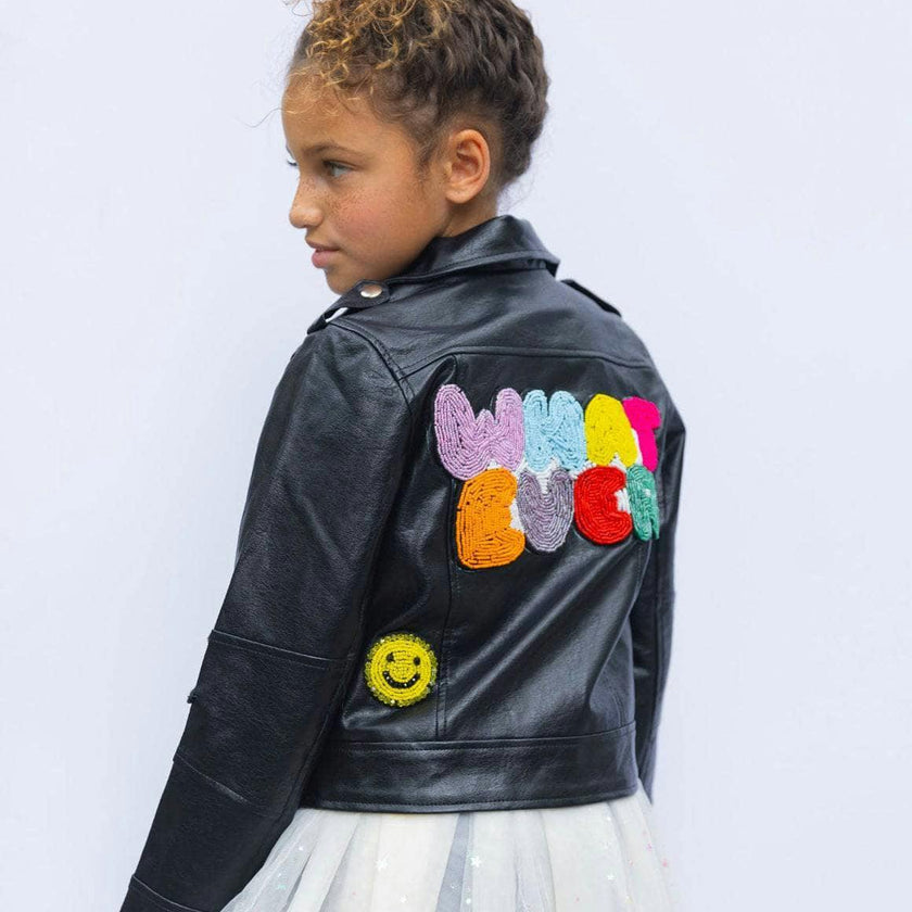 Whatever Beaded Leather Jacket