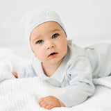 Boys Collar Knit Longall with Hat Blue