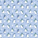 Anna Women's Longsleeve & Short Set - Penguin Party Blue