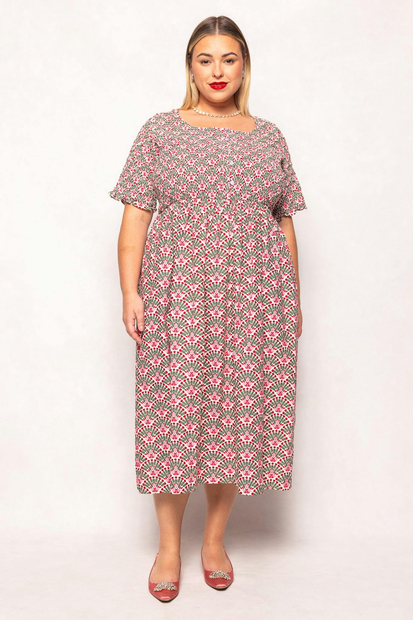 Parker Dress in Floral Fan
