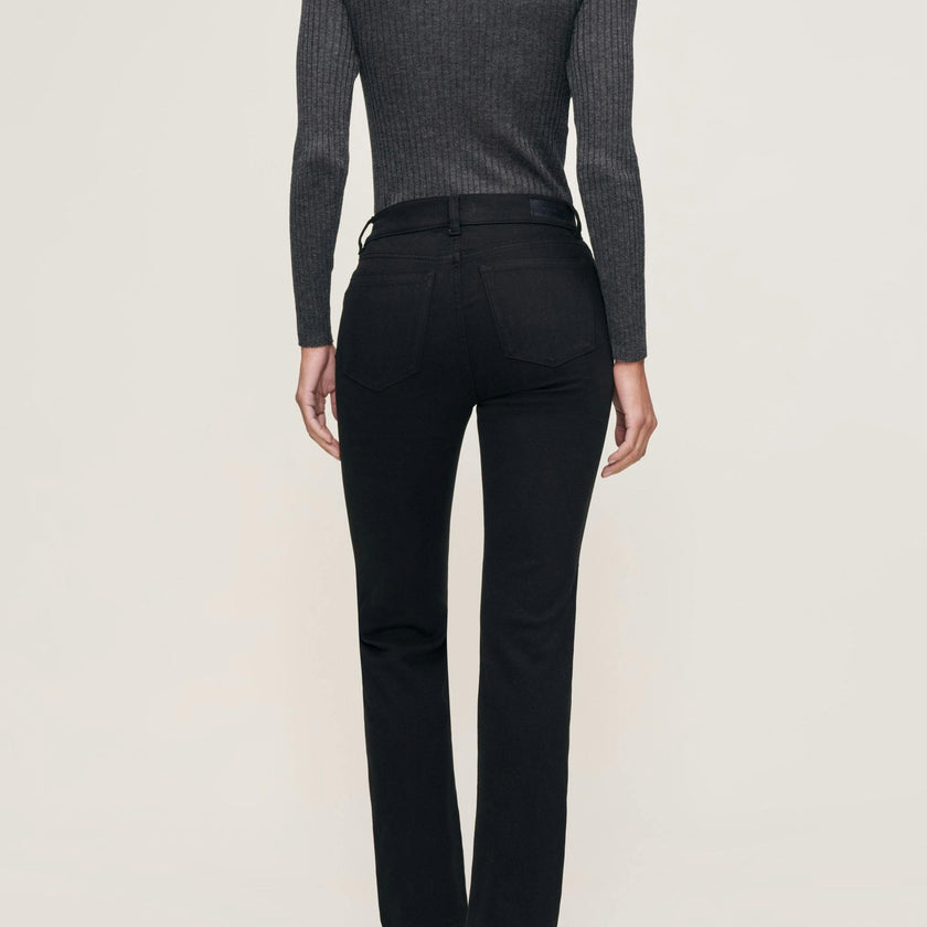 Mara Straight Mid Rise Instasculpt Ankle Jeans  Black