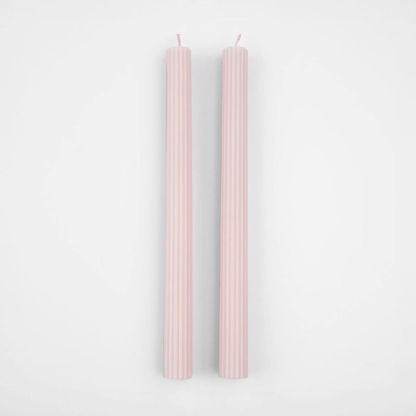 Cotton Candy Pink Table Candles