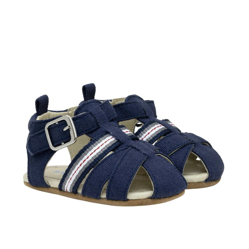 Stuart Navy Canvas Sandal