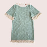 Dusty Teal Floral Boho Coverup