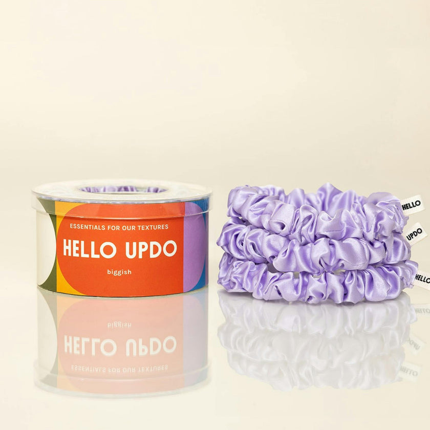 Lilac Silk Scrunchies