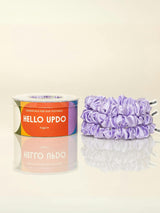Lilac Silk Scrunchies