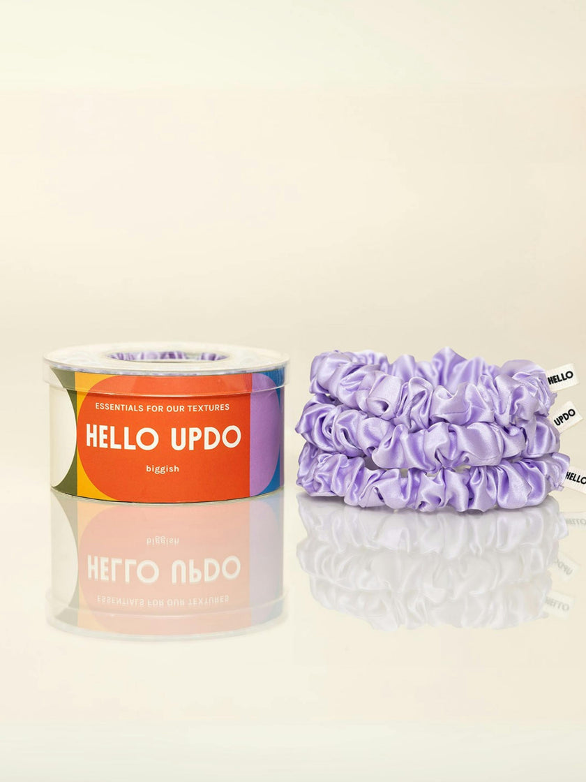 Lilac Silk Scrunchies