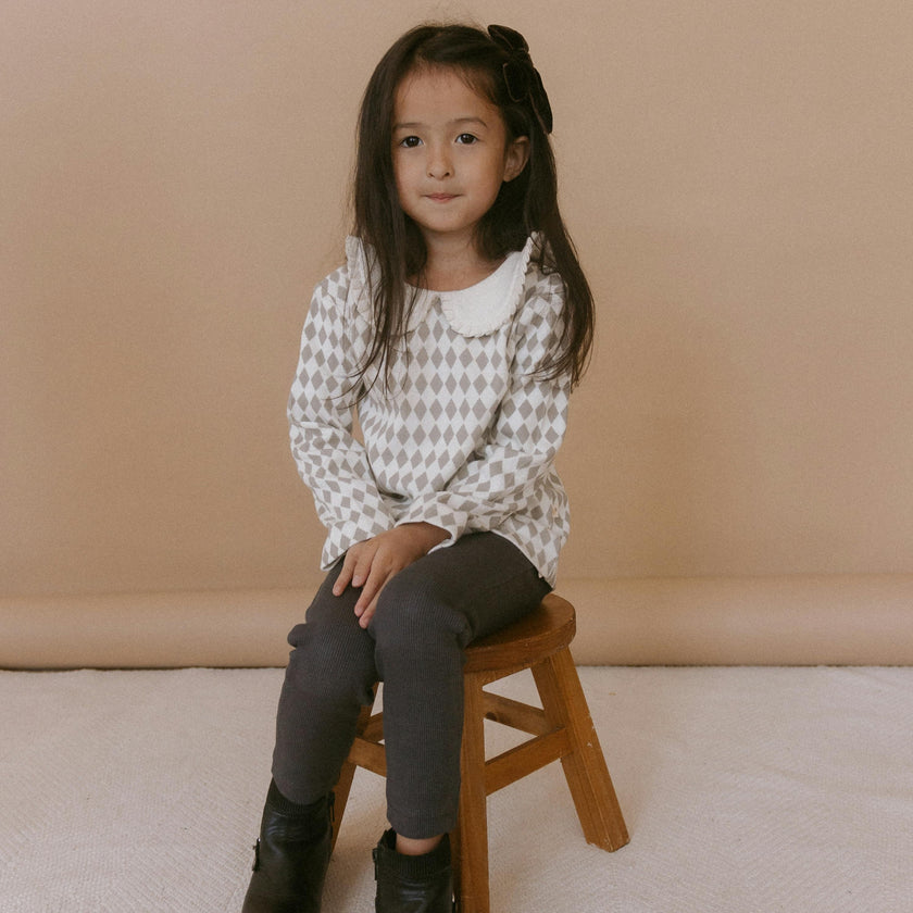 Organic Ruffle Collar Top & Leggings Set