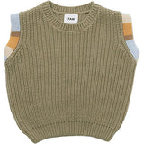 Chunky Ribbed Knit Crew Neck Sleeveless Wide Boxy Fit Tank Top