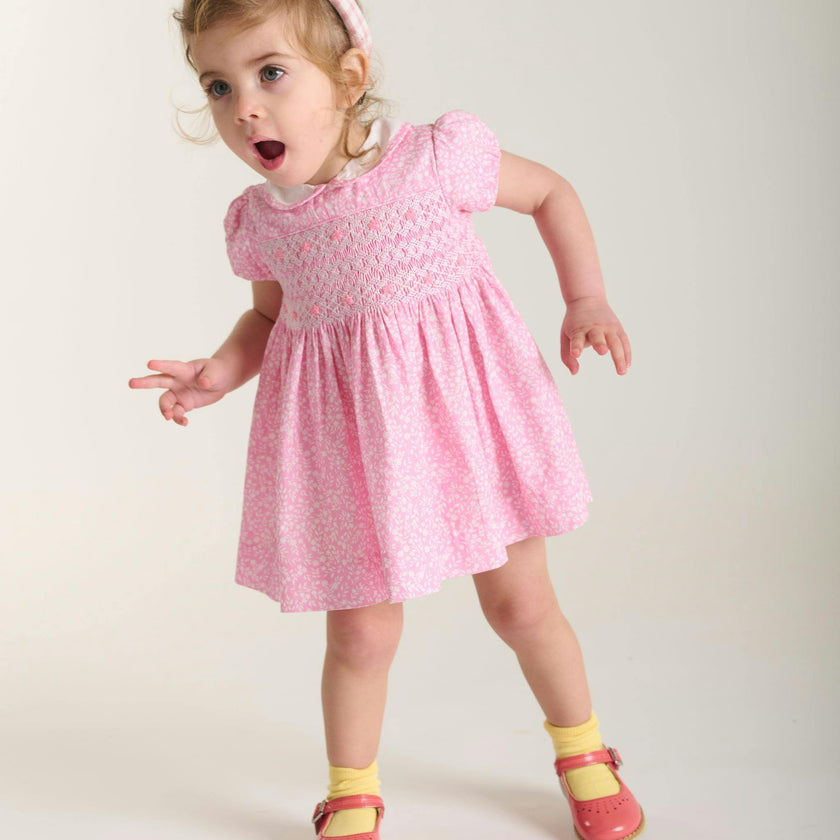 Hand-Smocked Baby Dress - Erica
