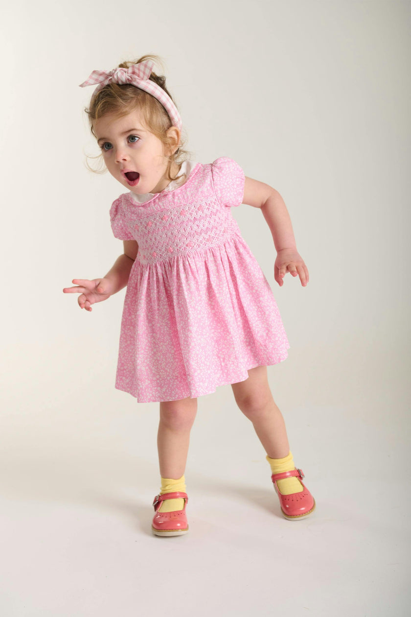 Hand-Smocked Baby Dress - Erica