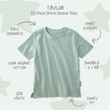TAYLOR 10-Pack Toddler Short Sleeve T-Shirts