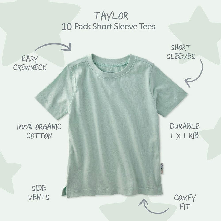 TAYLOR 10-Pack Toddler Short Sleeve T-Shirts