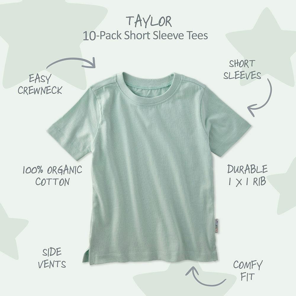 TAYLOR 10-Pack Toddler Short Sleeve T-Shirts