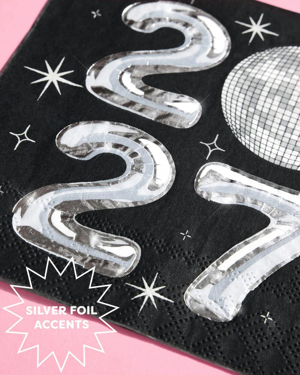2027 NYE Disco Napkins - 50 paper napkins