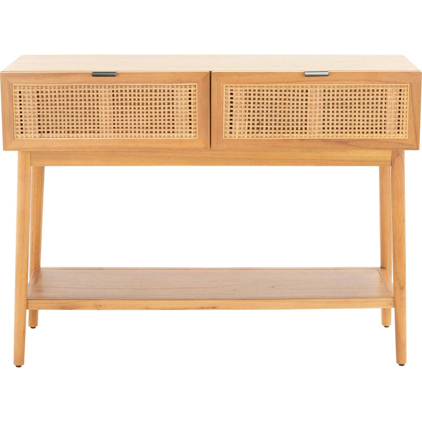 Baisley 2-Drawer Rattan Console Table