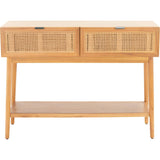 Baisley 2-Drawer Rattan Console Table