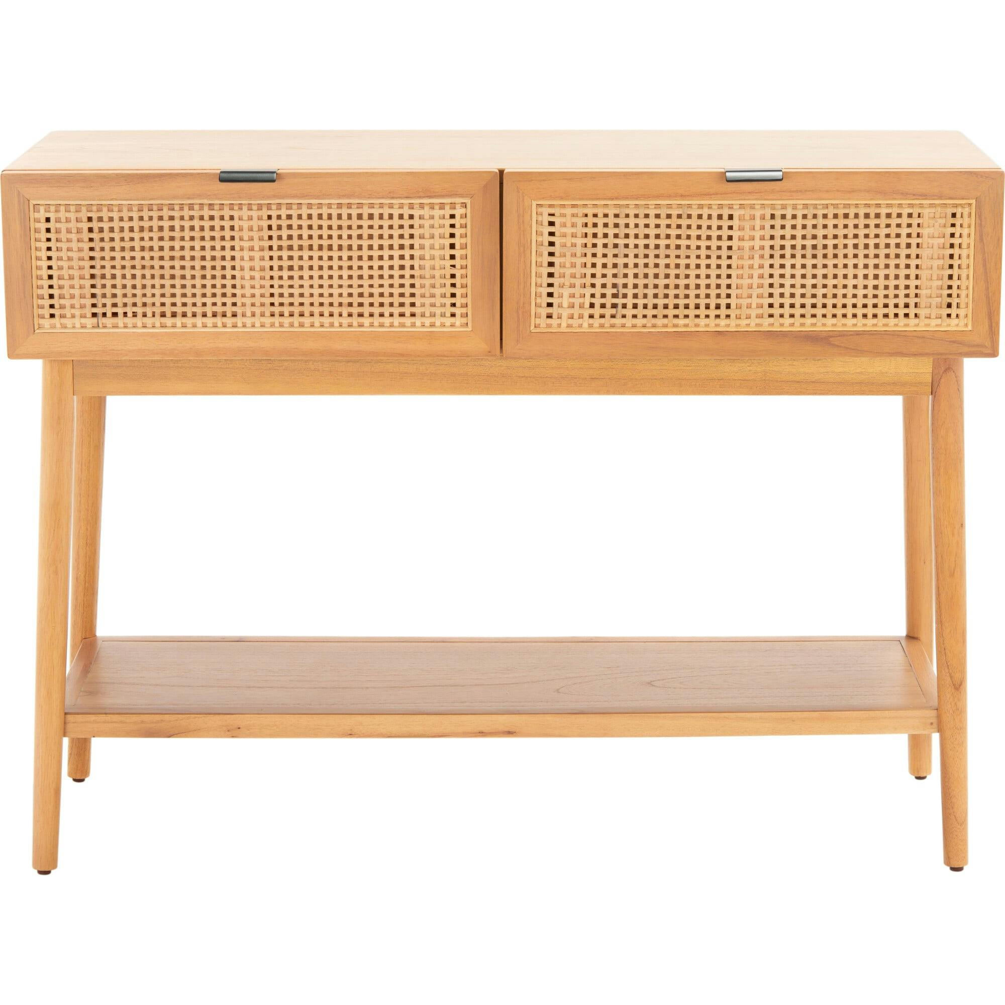 Baisley 2-Drawer Rattan Console Table