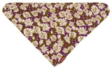 Purple Floral Bamboo Kerchief Bib