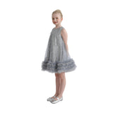Blue Evangeline Sequin Tulle Dress