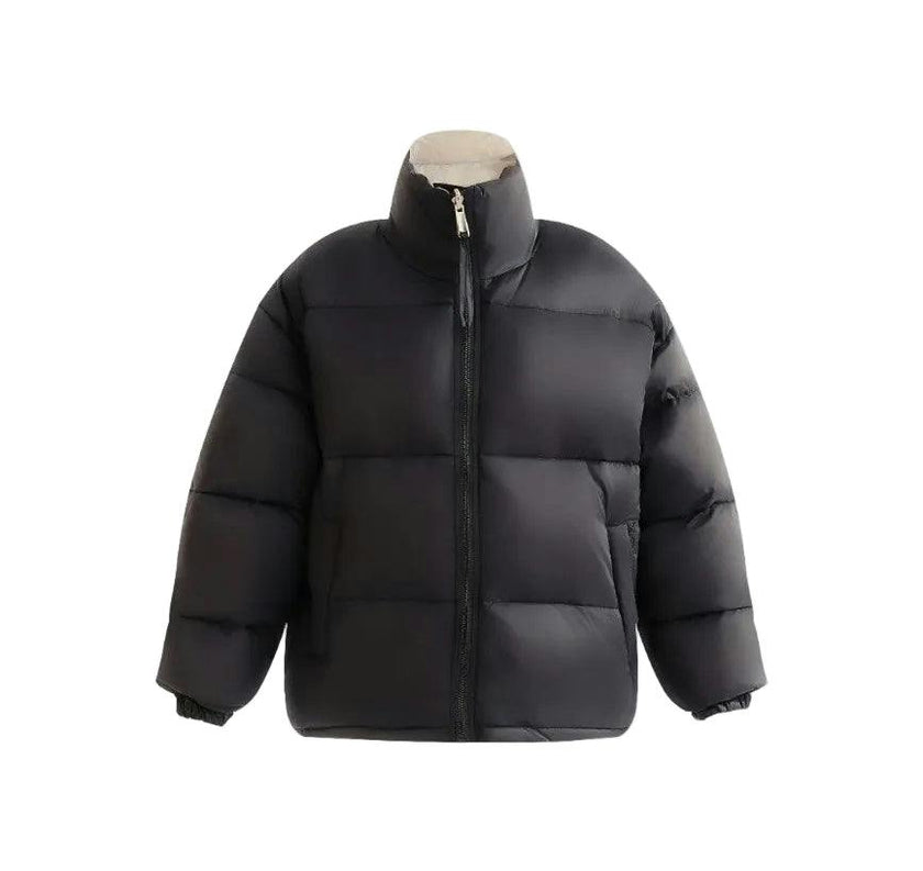 Black Quilted Puffer Jacket