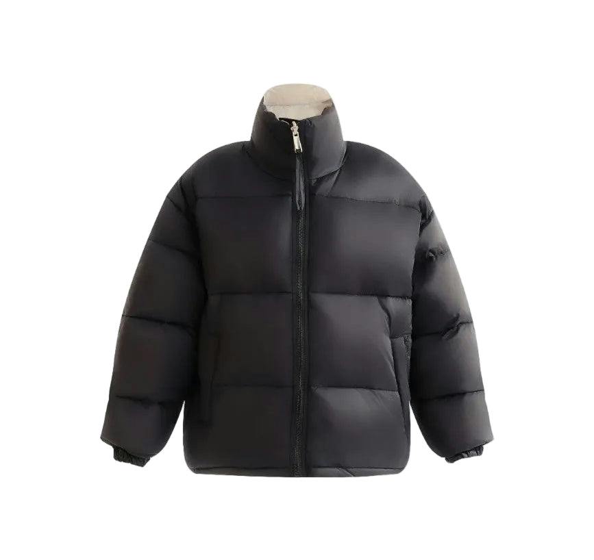 Black Quilted Puffer Jacket