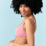 women's gondola stripe square neck bikini top