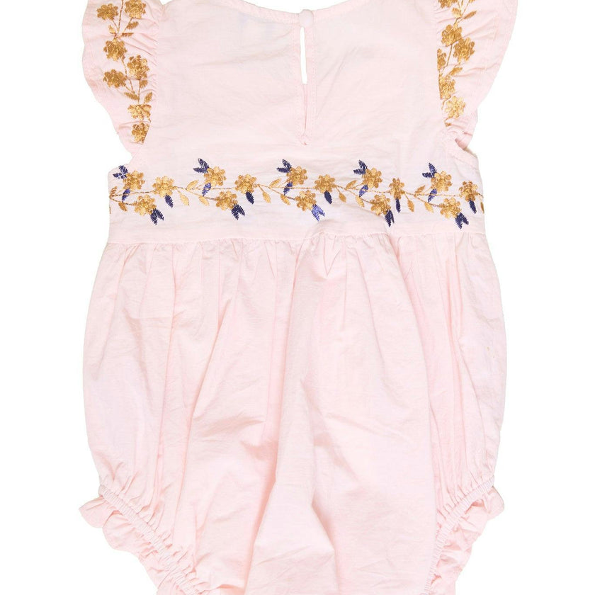 Baby Hattie Romper in Embroidered Spring Floral