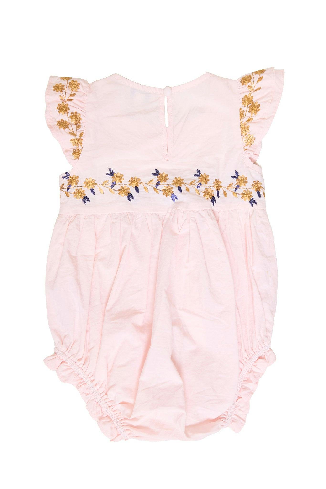 Baby Hattie Romper in Embroidered Spring Floral