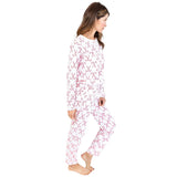 Women's Candy Cane Pajama Shirt and Pant Set