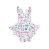 Julep's Floral Patchwork - Ric Rac Ruffle Sunsuit
