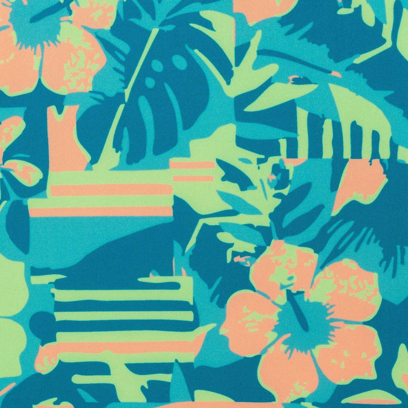 Big Kid Boys Short Sleeve Polo | Sunset Tropics