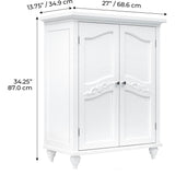 Versailles Wooden Floor Cabinet with 2 Shelves