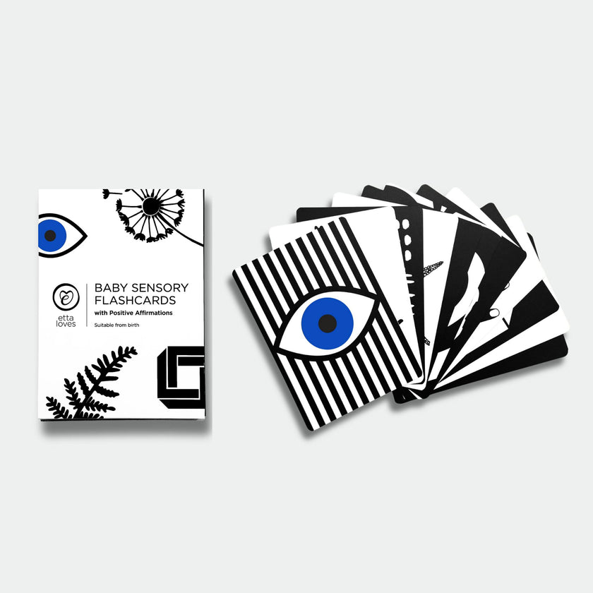 SENSORY FLASHCARDS WITH POSITIVE AFFIRMATIONS - designed for use from birth