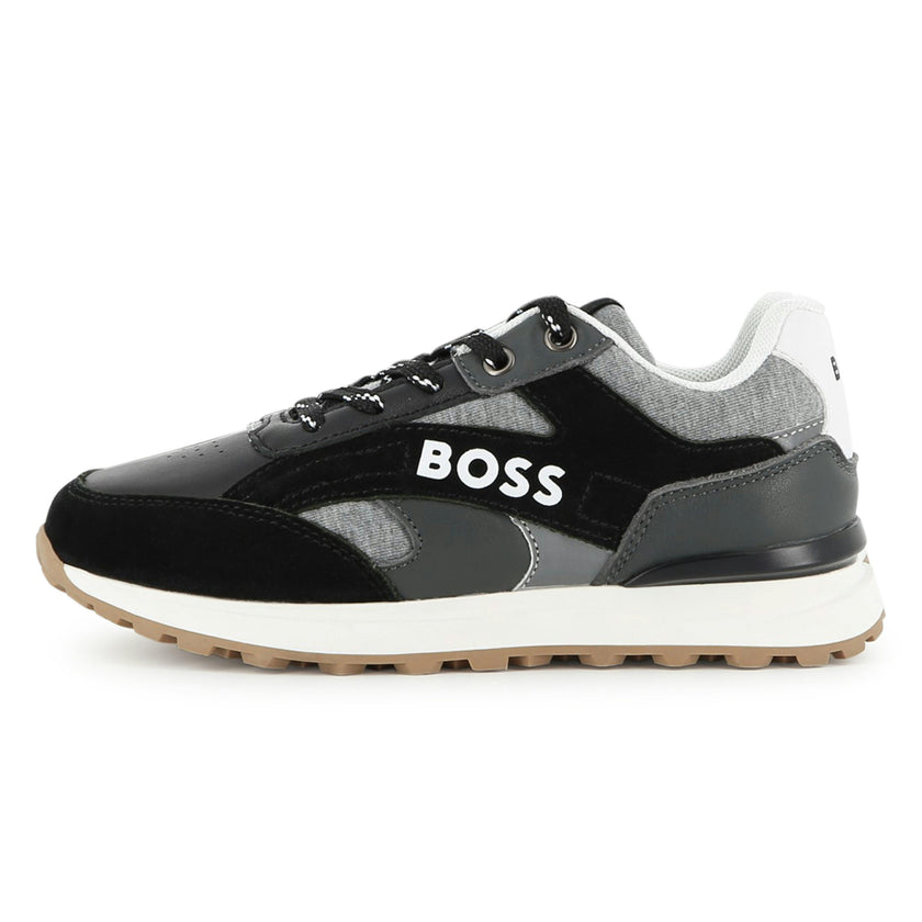 Black Branded Athletic Sneakers