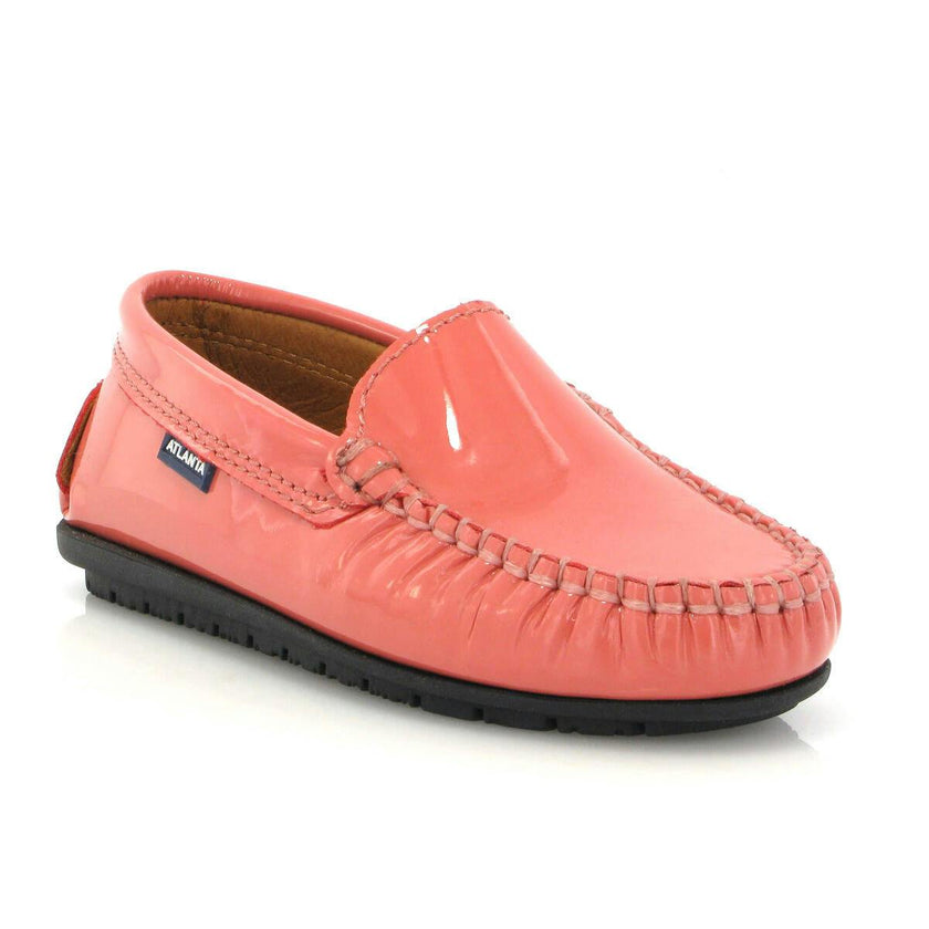 Plain 015 Walker Moccasins, strawberry patent leather