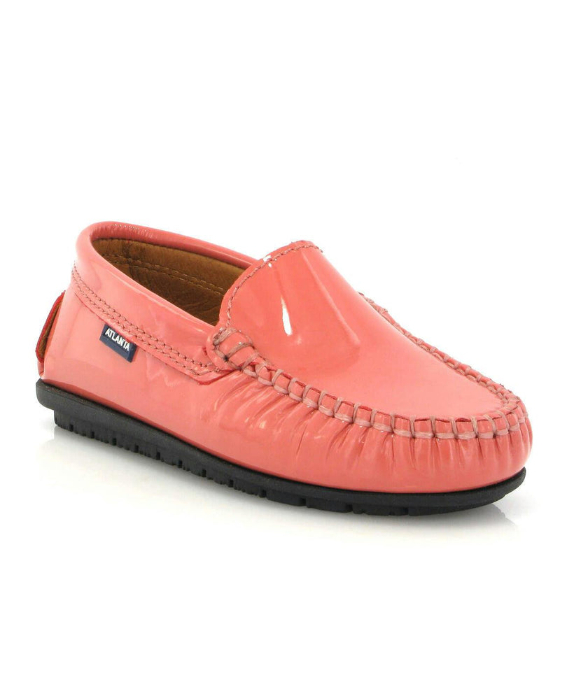 Plain 015 Walker Moccasins, strawberry patent leather