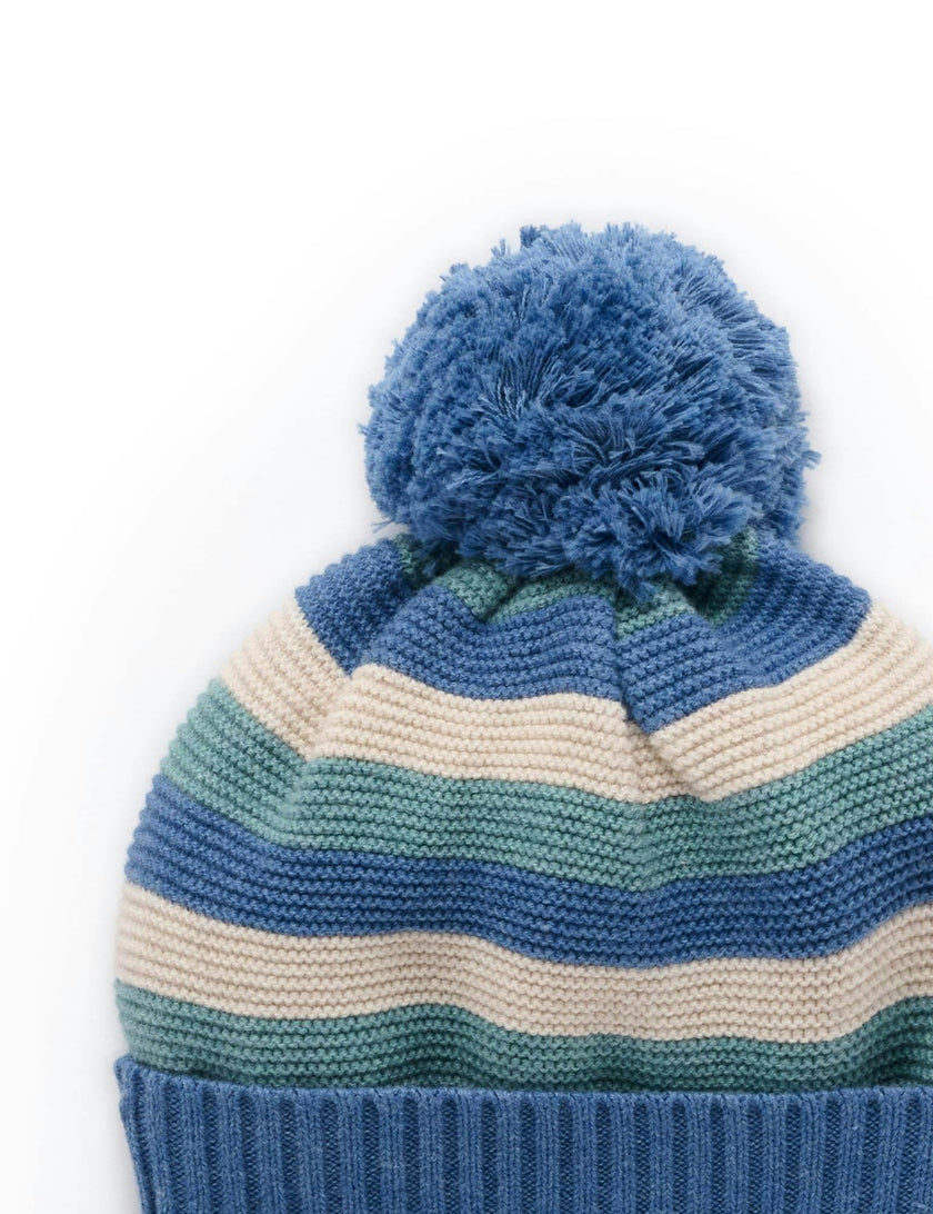 Striped Beanie Duck Egg Stripe