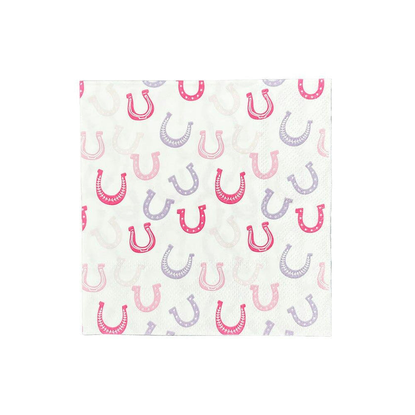 Pastel Rodeo Horseshoe Print Petite Napkins