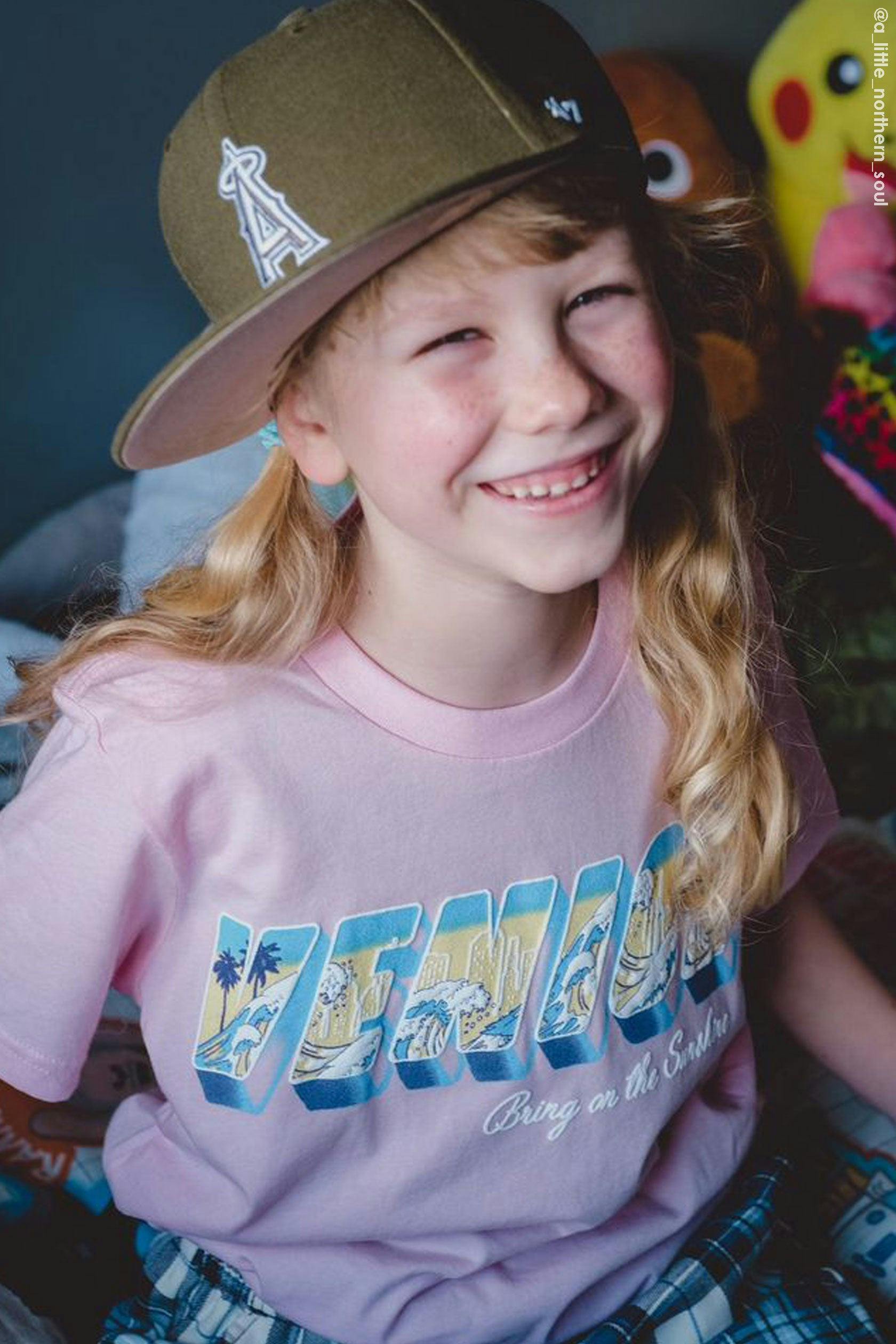 Kids' Pink Venice T-shirt-Unisex